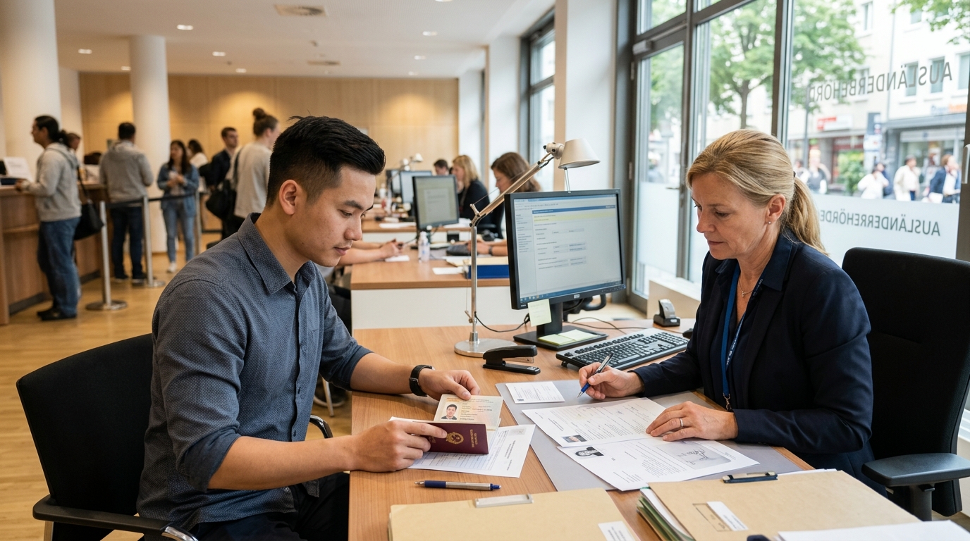 Người Việt nộp hồ sơ xin Chancenkarte tại Ausländerbehörde Đức