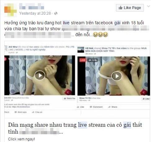 Mất tài khoản vì xem các clip sex được live stream trực tiếp trên facebook - 1