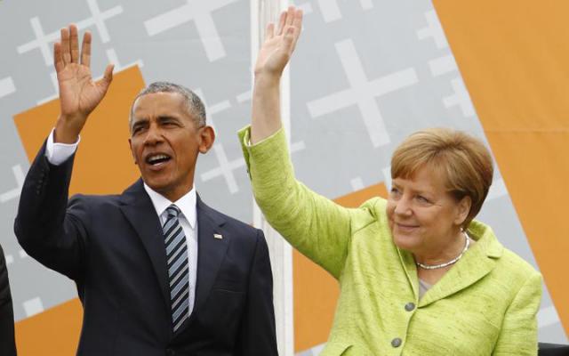 Hàng ngàn người Đức chào đón ông Obama tái ngộ bà Merkel - 8