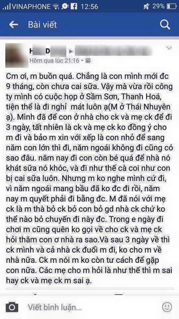 Bỏ chồng được chứ không bỏ du lịch cơ quan, mẹ để con 9 tháng khát sữa, tung tăng đi chơi 3 ngày - 1