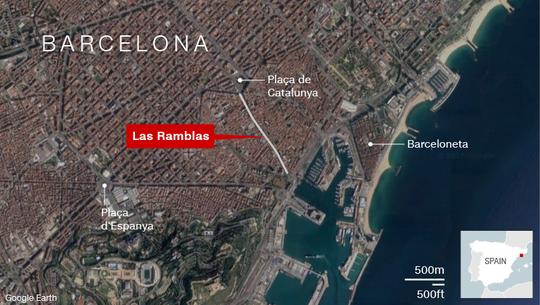 Khủng bố đãm máu ở Barcelona: Lao xe, bắt cóc con tin, 13 người chết và hàng chục người bị thương - 1