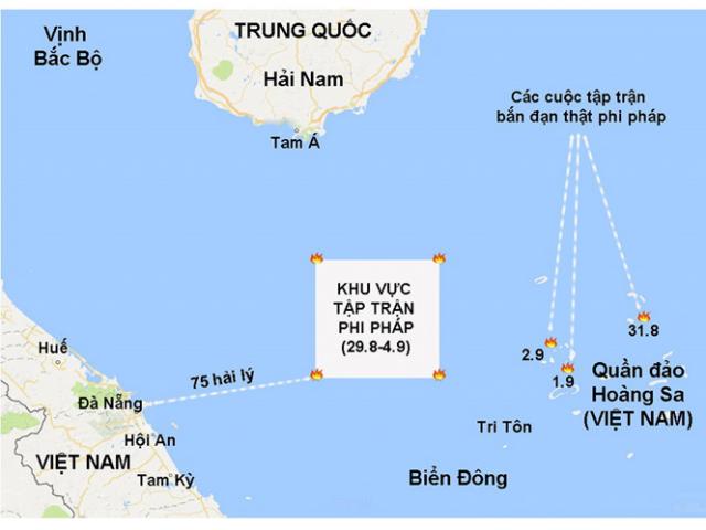 Trung Quốc tập trận rầm rộ ở Biển Đông - 1