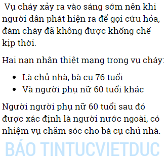 chay nha o duc