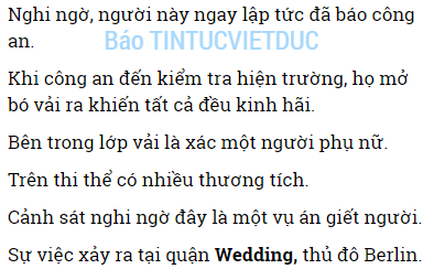 kinh hoang xac nguoi nghi bi giet duoc bo kin trong vai ben xe rac o duc