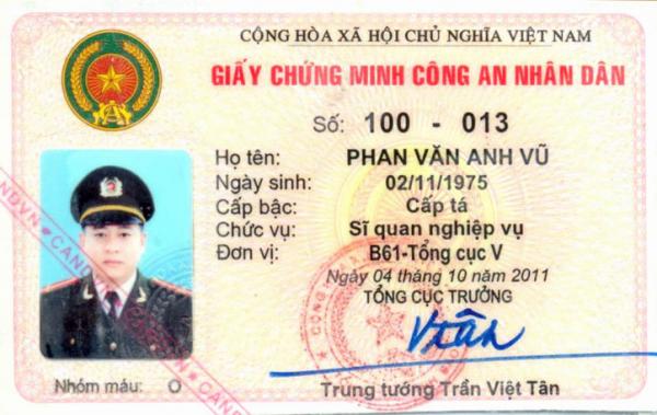 Bộ Công an nói gì về thẻ sỹ quan an ninh của Vũ nhôm? - 1