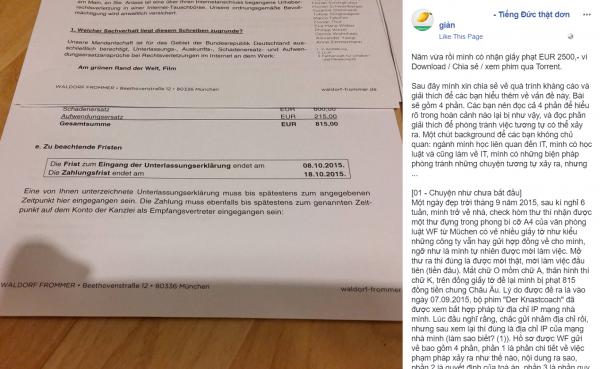 Tải phim trên mạng về, du học sinh Việt tại Đức bị phạt 2445 Euro (gần 70 triệu đồng) - 0