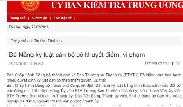 Đà Nẵng: Vì sao đồng loạt kỷ luật Trưởng ban Nội chính, Trưởng ban Tổ chức Thành ủy - 0