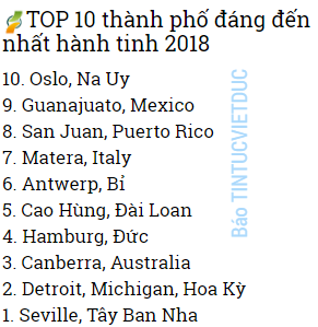 thanh pho duy nhat cua duc thuoc top nhung noi nam 2018 phai den vi qua hap dan 2