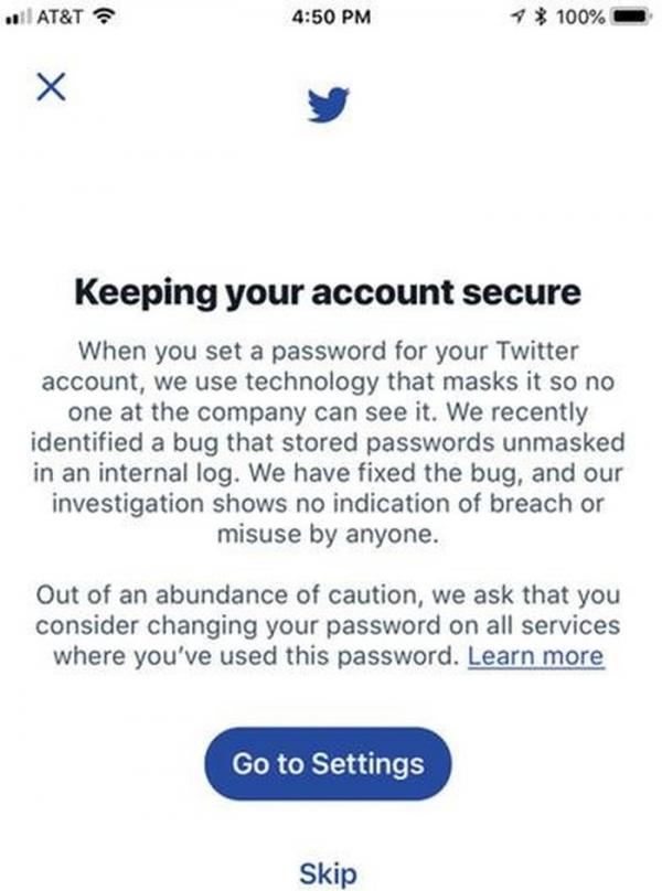 Phát hiện lỗ hổng nghiêm trọng, Twitter khuyến cáo 330 triệu người dùng đổi ngay mật khẩu - 1
