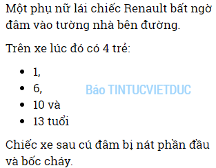 duc tai nan kinh hoang khi chiec xe dam vao nha dan 8 nguoi nhap vien