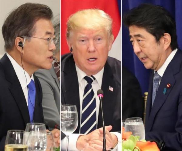 Trump điện đàm phút chót với Abe, Moon trước họp thượng đỉnh lịch sử - 0