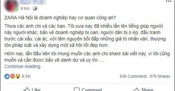 42 3 Nguoi Phu Nu Buc Xuc To Bi Nhan Vien Zara Ha Noi Coi Nhu Ke Trom Khi Chi Di Qua Cua Hang