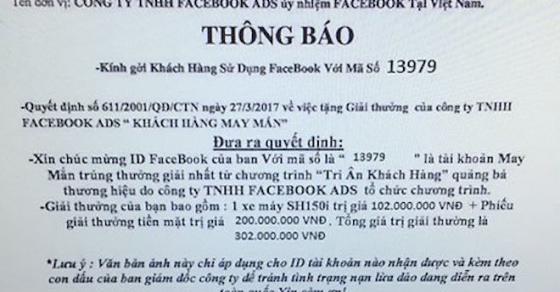 42 2 Bi Lua Hon 40 Trieu Dong Vi Mac Bay Thong Bao Trung Thuong Xe Sh Qua Facebook