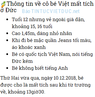 nong ca nuoc duc dang tim co be viet 12 tuoi mat tich bao tintucvietduc 1