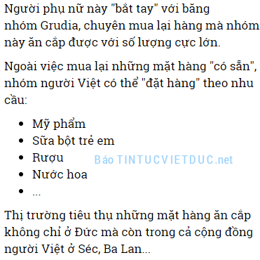 nguoi viet tieu thu do an cap o duc canh sat duc bat giu so luong lon hang tien bao tintucvietduc