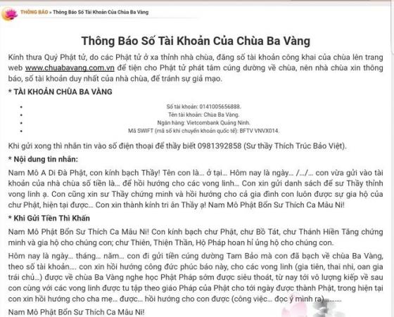 42 3 Vu Thinh Vong Bao Oan Vi Sao Website Chua Ba Vang Bien Mat