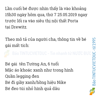 be gai 6 tuoi nguoi viet mat tich canh sat duc thong bao khan tim kiem bao tintucvietduc