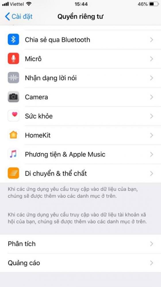 42 2 Thiet Lap Cai Dat Doi Voi Iphone De Tranh Bi Cac Ung Dung Theo Doi Va Thu Thap Thong Tin