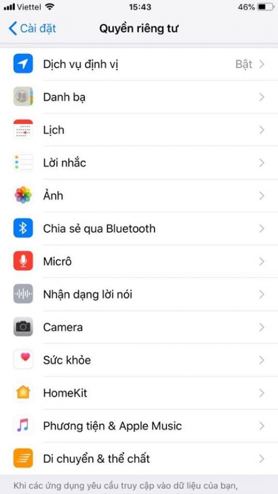 42 3 Thiet Lap Cai Dat Doi Voi Iphone De Tranh Bi Cac Ung Dung Theo Doi Va Thu Thap Thong Tin