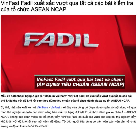 42 2 Vinfast Fadil Chua Duoc Thu Nghiem Voi To Chuc Danh Gia Xe Moi Cua Asean Ncap