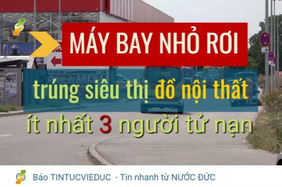 42 1 Tin Nong O Duc May Bay Nho Roi Vao Sieu Thi Baumarkt O Bruchsal   3 Nguoi Tu Nan