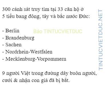 canh sat duc tung hang tram nhan vien truy lung duong day nhan con va cuoi gia cua nguoi viet bao tintucvietduc