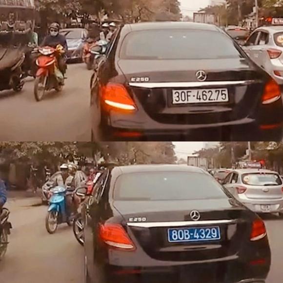 42 2 Xe Mercedes Bien Hoa Bien Kiem Soat Tu Trang Thanh Xanh Giua Duong Ha Noi