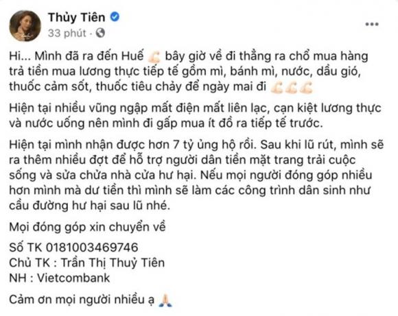 42 5 Thuy Tien Thong Bao Da Ra Den Hue So Tien Quyen Gop Len Den 7 Ty Dong