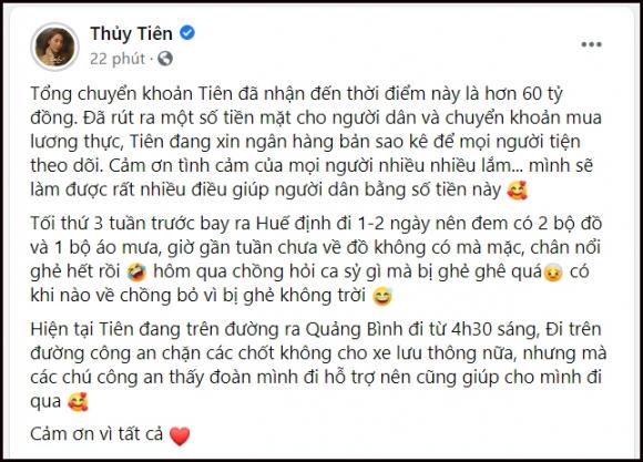 42 3 Sau 6 Ngay Phat Dong Quyen Gop Thuy Tien Da Nhan Duoc Hon 60 Ty Tiep Tuc Di Toi Quang Binh Vien Tro Tu Sang Som