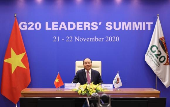 42 1 Thu Tuong Nguyen Xuan Phuc Keu Goi Cac Nuoc Doan Ket Vuot Qua Covid 19 Tai G20