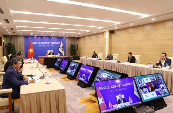 42 2 Thu Tuong Nguyen Xuan Phuc Keu Goi Cac Nuoc Doan Ket Vuot Qua Covid 19 Tai G20