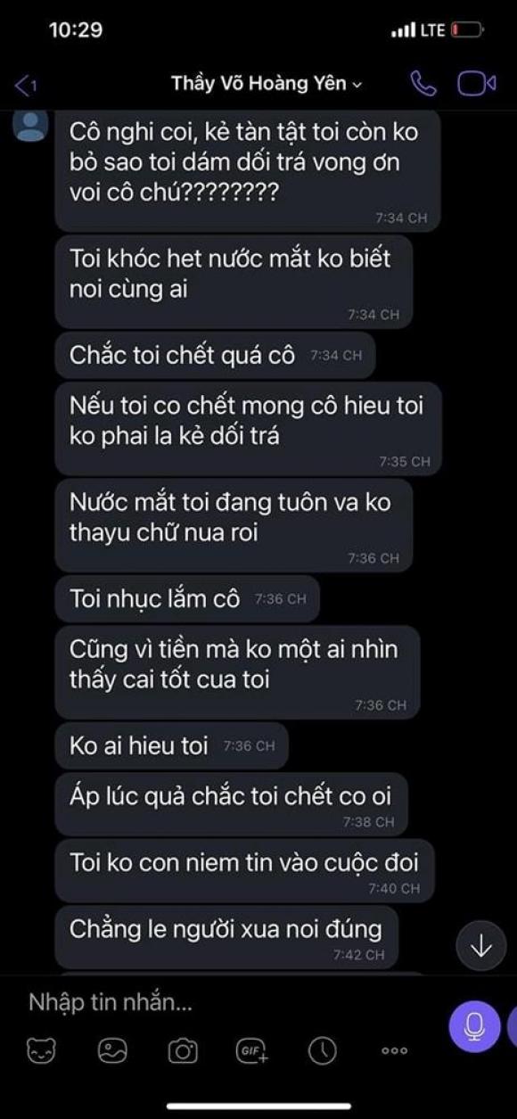 42 2 Vo Ong Dung Lo Voi Chia Se Doan Tin Nhan Duoc Cho La Cua Vo Hoang Yen Noi Dang Buon Chan Dinh Cao Dau Va Da Chuan Bi Cach De Chet