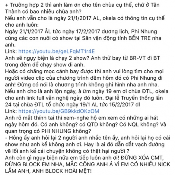 4 Luu Chan Long Cuoi Cung Da Tung Bang Chung Xac Thuc Vu Phi Nhung Het Gia Cat Xe Cat Co Thach Nu Ca Si Khoi Kien