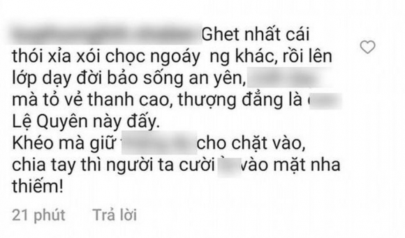 4 Dang Status Noi Dao Ly Le Quyen Bi Dan Mang Ua Vao Chi Trich Ban Than Chi San Si Nhung Lai Chuyen Di Xia Xoi Nguoi Khac