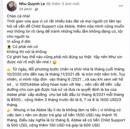 3 Vo Cu Hoang Anh Len Tieng Ve Chuyen Tro Cap Cho Con Hau Ly Hon Chong Cu Xin Tra Gop Va Cau Chot Ha Gay Bat Ngo