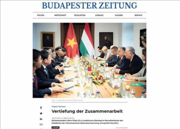 2 Truyen Thong Hungary Dua Tin Dam Net Ve Chuyen Tham Cua Chu Tich Quoc Hoi Vuong Dinh Hue