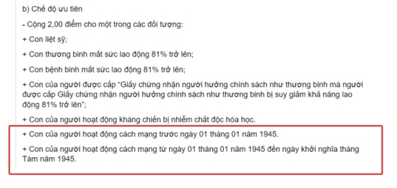 2 Xon Xao Cong Diem Thi Lop 10 Cho Con Cua Nguoi Hoat Dong Cach Mang Truoc 1945