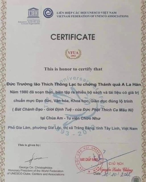 2 Ai Da Cong Nhan Truong Lao Thich Thong Lac La A La Han