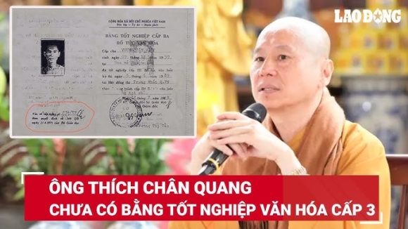 1 Ong Thich Chan Quang Chua Co Bang Tot Nghiep Cap 3 Dai Hoc Ha Noi Noi Gi