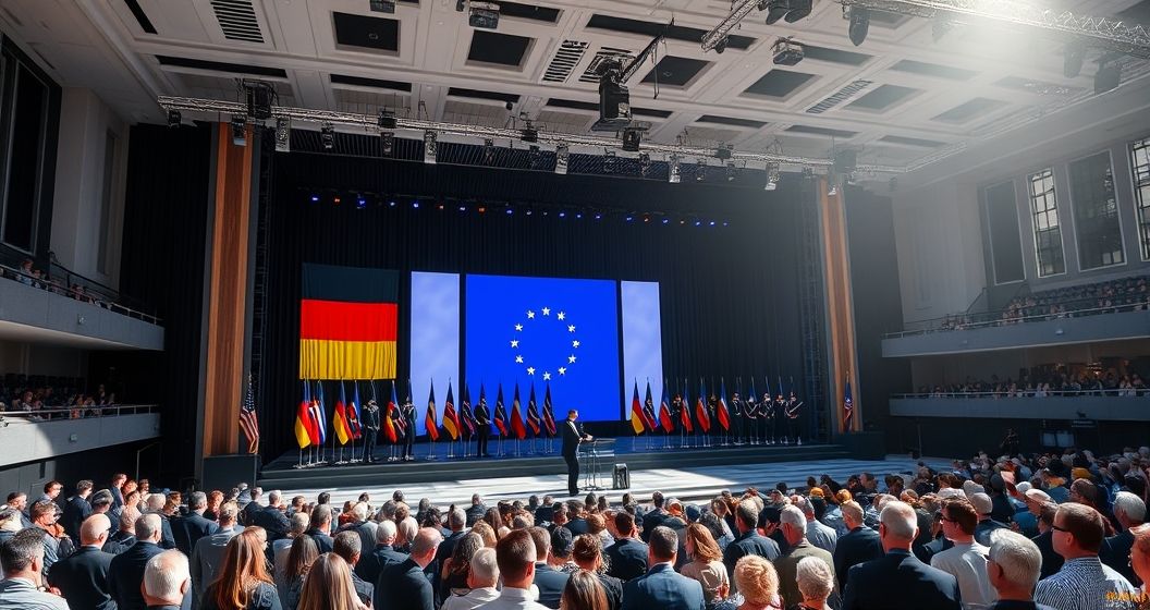 Bà Merkel gây tranh cãi với đề nghị thay thế Tổng thống Macron tại lễ thống nhất Đức