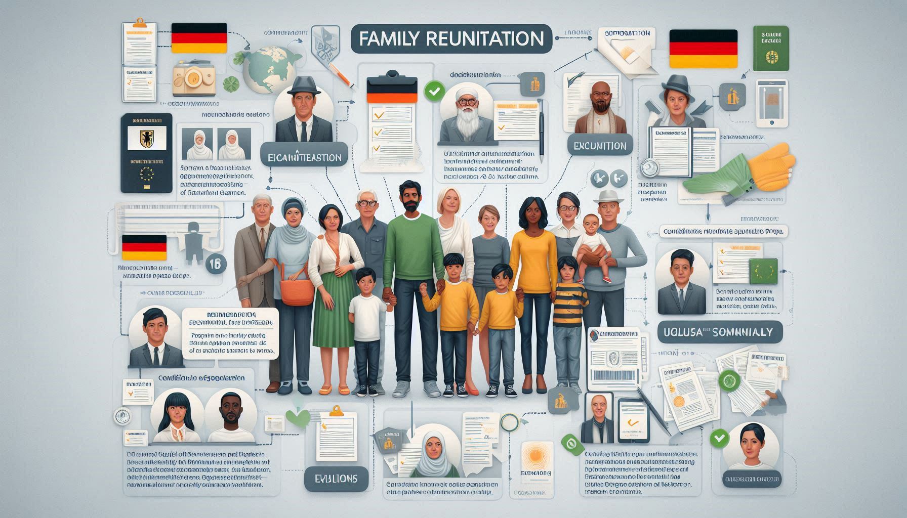 Đoàn tụ gia đình tại Đức: các loại giấy phép cư trú và điều kiện bảo lãnh người thân