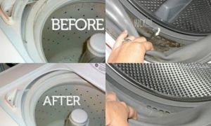 Vệ sinh máy giặt của ngang đơn giản, dễ làm, chỉ ít phút là sạch bong như mới