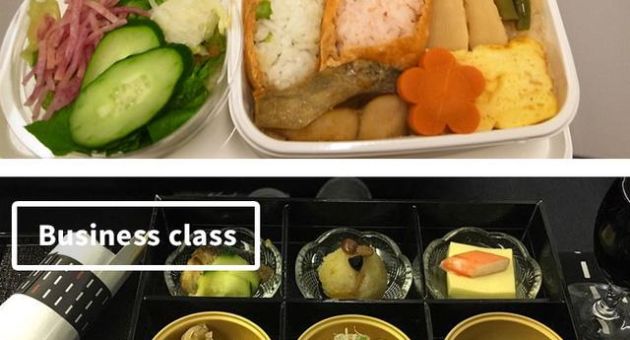 Sự khác biệt giữa suất ăn hạng thương gia và phổ thông trên máy bay