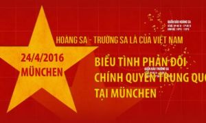 Ngày 24/4/2016 biểu tình phản đối chính quyền Trung Quốc tại München