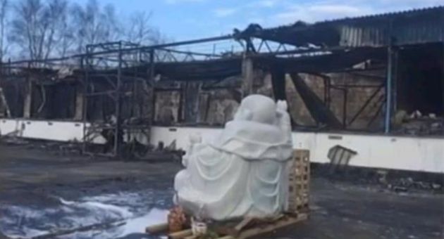 Hỏa hoạn thiêu rụi ngôi chùa Vạn Phước ở Neunenkirchen, Greifswald