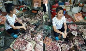 Bán thịt lợn rẻ bị hắt dầu luyn: Ác vì miếng ăn