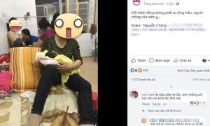 Điều đáng trân trọng đằng sau bức ảnh chồng 'bú ti' vợ trong bệnh viện