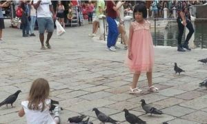 Bức ảnh thể hiện sự đối lập của hai nền giáo dục Âu – Á