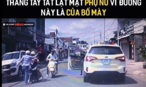 Con nhỏ va vào người phụ nữ đi đường nhưng hành xử của ông bố đi ô tô mới là...