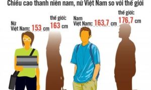 Người Việt Nam 10 năm chỉ cao thêm một cm